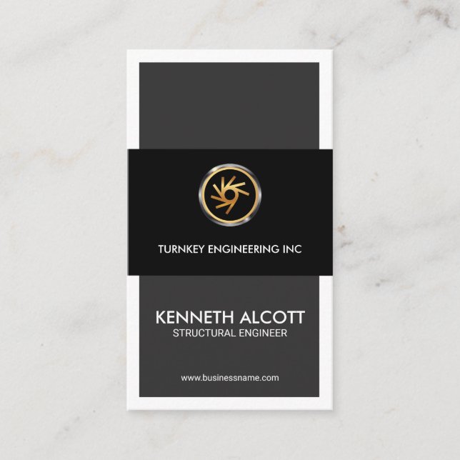 Creative Energising Stylish Structural Engineer Business Card (Front)