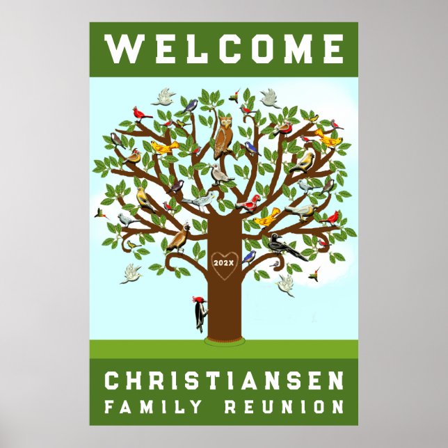 Creative Family Reunion Welcome Poster (Front)