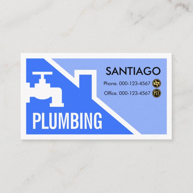 Creative Faucet Rooftop Building Frame Business Card (Front)