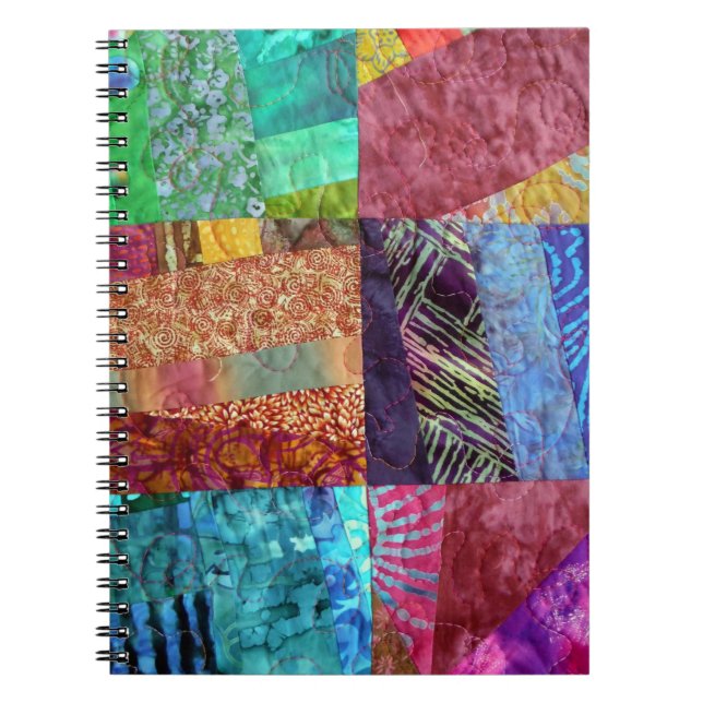 Creative Faux Batik Quilting Squares Notebook (Front)