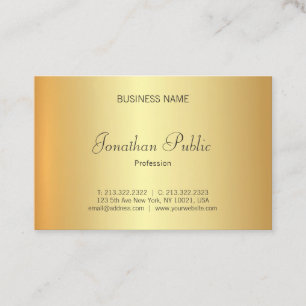 Creative Faux Gold Professional Handwritten Script Business Card