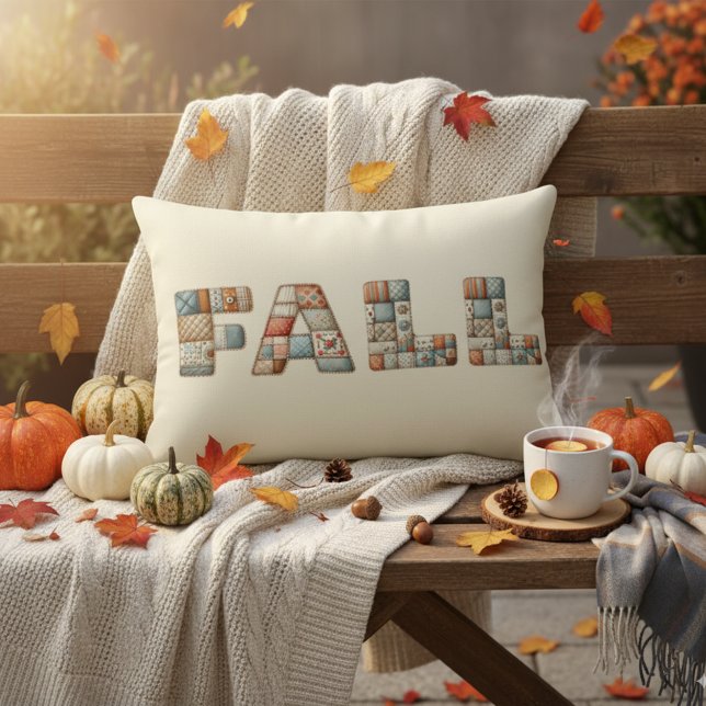 Creative Faux Patchwork Alphabet Art Decorative Cushion (Creator Uploaded)