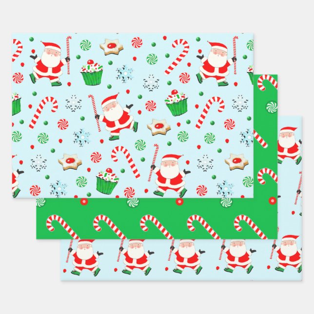 Creative Field Hockey Holiday Gift Wrapping Paper Sheet (Set)
