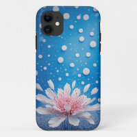 Creative Floral Composition Polka Dot Background