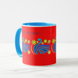 CREATIVE FLOWER BIRD MUG FOR GIFT NEW YEAR 2023