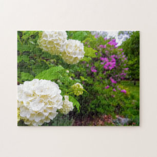 Creative flower garden white photo jigsaw puzzle