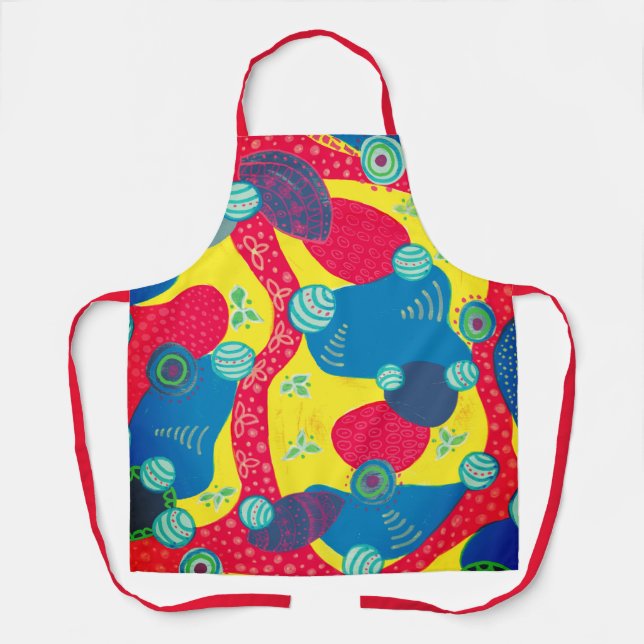 Creative Forms and Shapes Original Abstract Art Apron (Front)