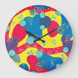 Creative Forms and Shapes Original Abstract Art Large Clock