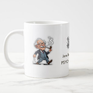 Creative Freud Caricature Rorschach Theme Quote fo Large Coffee Mug
