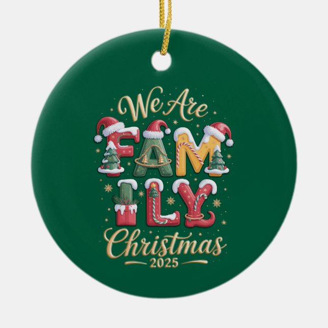 Creative & Fun Family Christmas Ceramic Tree Decoration (Front)