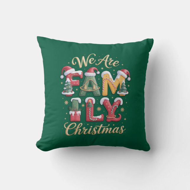 Creative & Fun Family Christmas Cushion (Front)