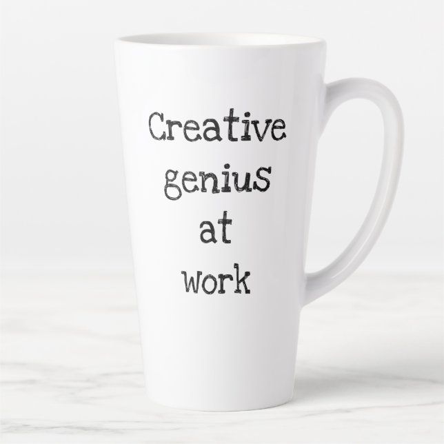 Creative Genius at Work Latte Mug (Right)