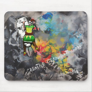 Creative Genius at Work Mouse Mat