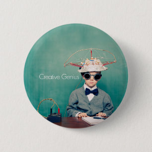Creative Genius Designs 6 Cm Round Badge