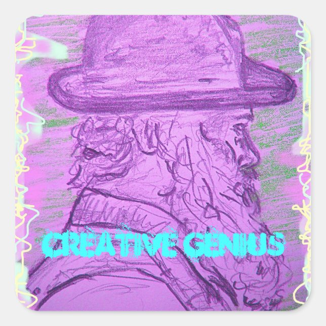 Creative Genius Square Sticker (Front)