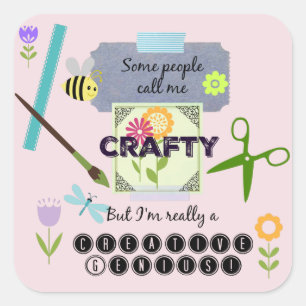 Creative Genius! Square Sticker