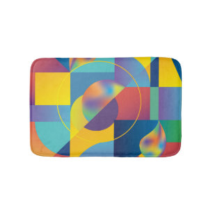 Creative Geometric: Abstract Vintage Cover. Bath Mat