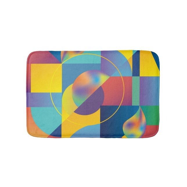 Creative Geometric: Abstract Vintage Cover. Bath Mat (Front)