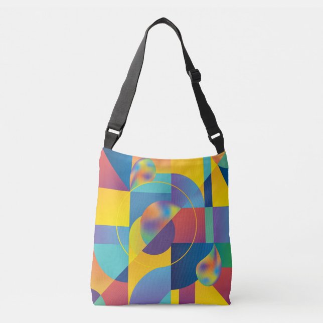 Creative Geometric: Abstract Vintage Cover. Crossbody Bag (Front)