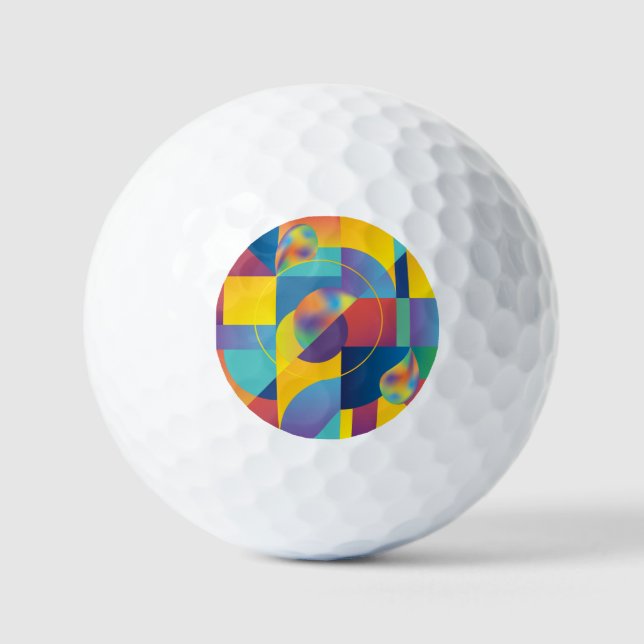 Creative Geometric: Abstract Vintage Cover. Golf Balls (Front)