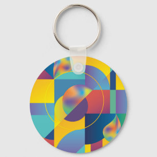 Creative Geometric: Abstract Vintage Cover. Key Ring