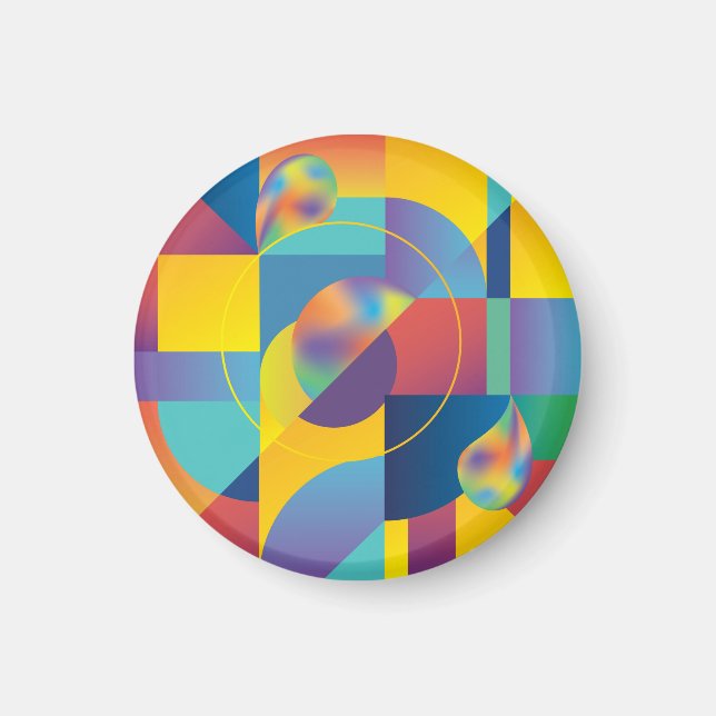 Creative Geometric: Abstract Vintage Cover. Magnet (Front)