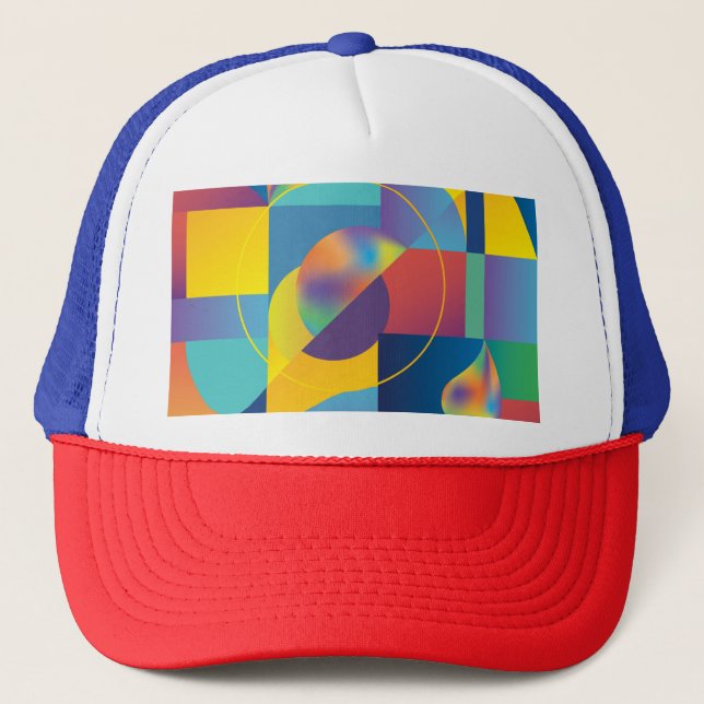 Creative Geometric: Abstract Vintage Cover. Trucker Hat (Front)