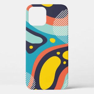 Creative geometric colourful background with patte iPhone 12 case