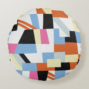 Creative Geometric: Length Pattern Design Round Cushion
