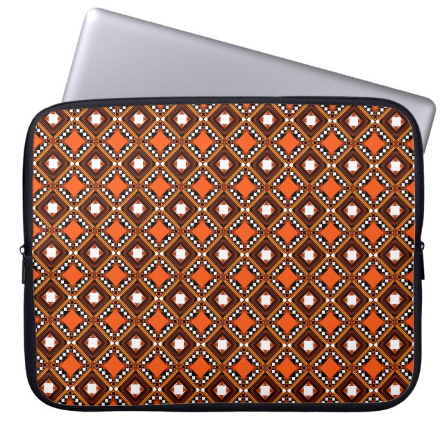 Creative Geometric, Modern Abstract Red. Laptop Sleeve (Front)