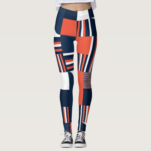 Creative Geometric: Modern Seamless Design Leggings (Front)