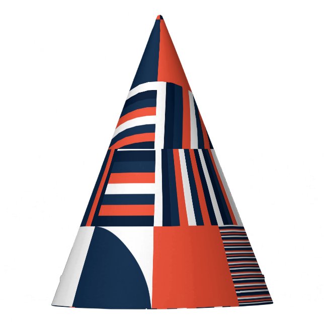 Creative Geometric: Modern Seamless Design Party Hat (Front)