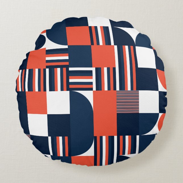 Creative Geometric: Modern Seamless Design Round Cushion (Front)