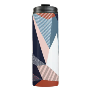 Creative geometric pattern with different shapes a thermal tumbler