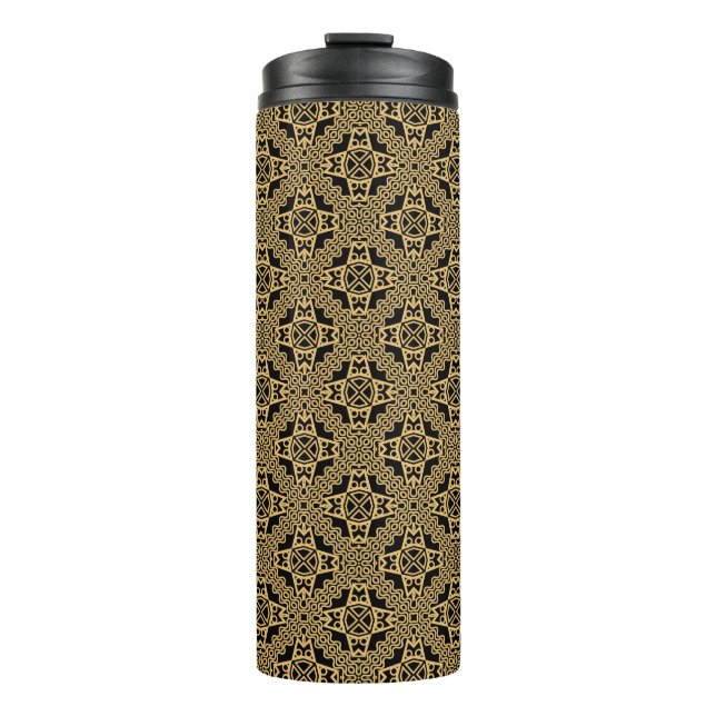 Creative geometric seamless pattern. triangle, cir thermal tumbler (Front)