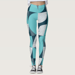 Creative geometric shape pattern leggings