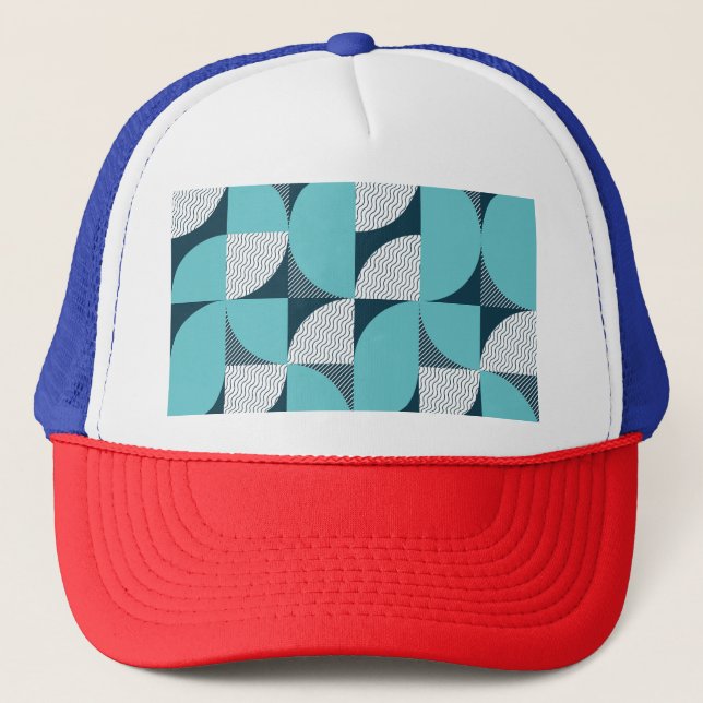 Creative geometric shape pattern trucker hat (Front)