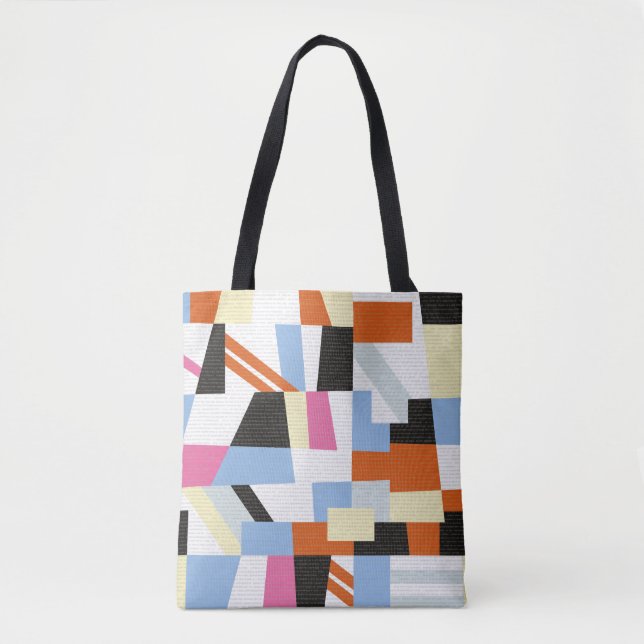 Creative geometric shapes, length pattern design tote bag (Front)