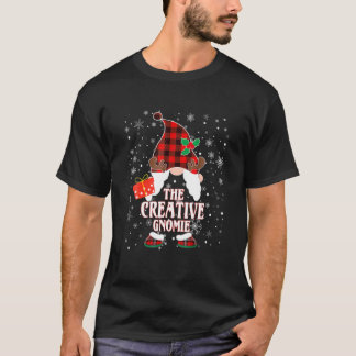 Creative Gnome Buffalo Plaid Matching Family Chris T-Shirt