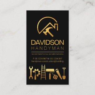 Creative Gold Handyman Tools #ZazzleMade Business Card