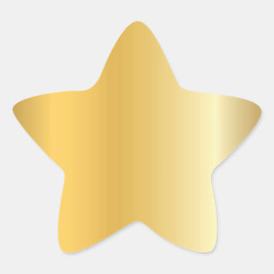 Creative Gold Look Blank Modern Template Elegant Star Sticker