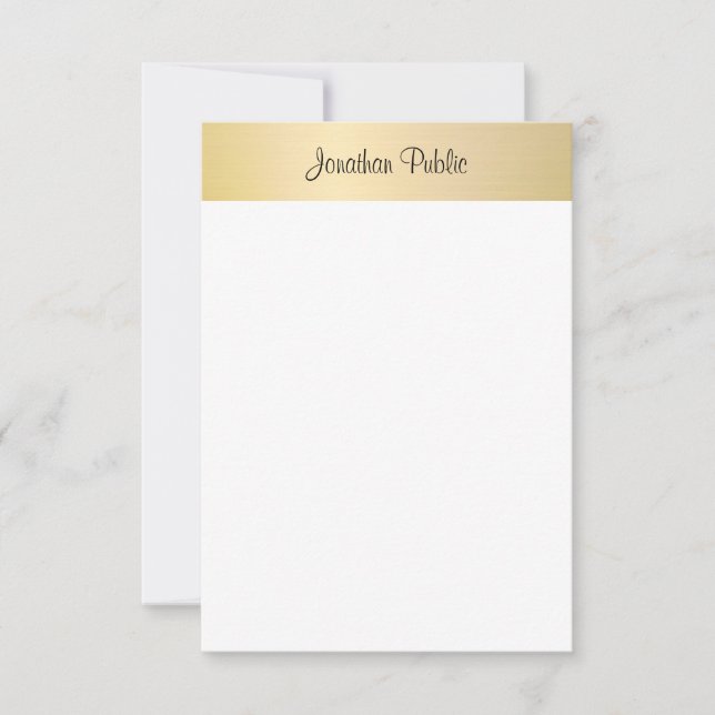 Creative Gold Look Elegant Template Calligraphed (Front)