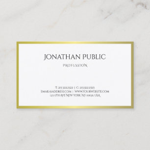 Creative Gold Look Modern Plain Luxe Professional Business Card