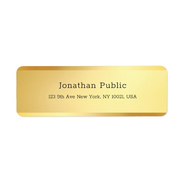 Creative Gold Modern Elegant Simple Template Chic (Front)