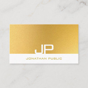 Creative Gold Monogram Elegant Modern Template Business Card