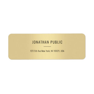 Creative Gold Template Chic Simple Return Address