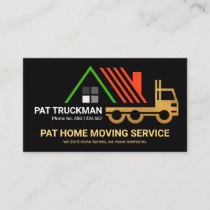 Creative Gold Truck Moving Rooftop Business Card
