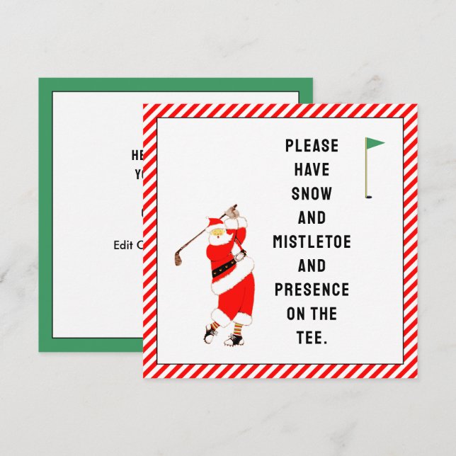 Creative Golf Christmas Card (Front/Back)