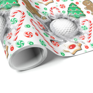 Creative Golf Holiday Gift Wrapping Paper