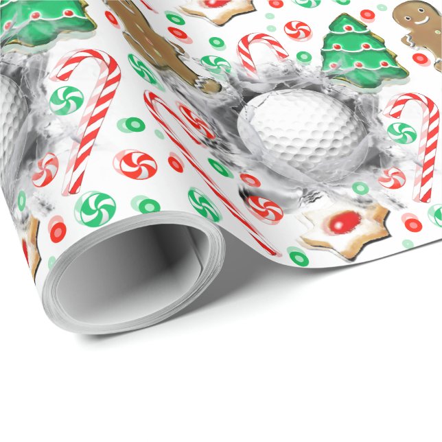 Creative Golf Holiday Gift Wrapping Paper (Roll Corner)